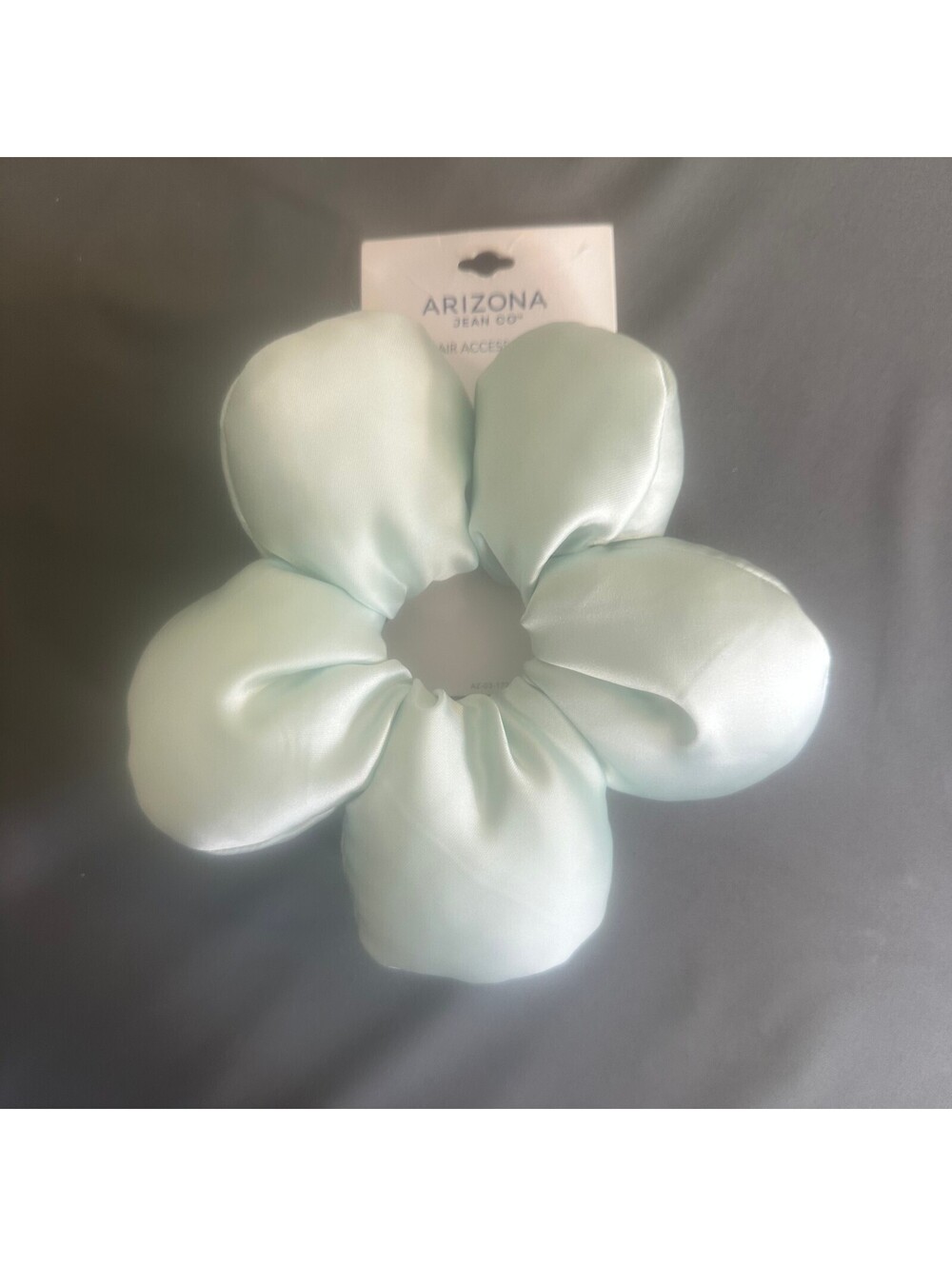 Pastel Mint Green Flower Bubble Scrunchie Preppy